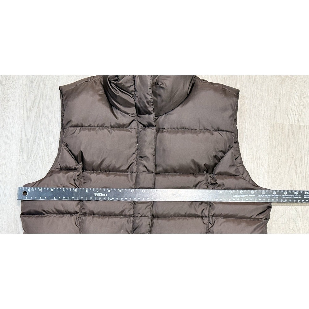 Eddie Bauer Full Zip Quilted Puffer Vest Women's XL Brown Premium Goose Down - Picture 4 of 12